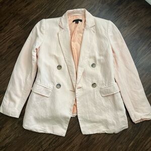 Ann Taylor Pink Blazer with Notched Lapels